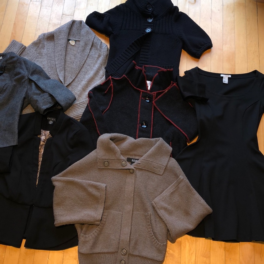 7 piece bundle small/extra small sweaters/jacket